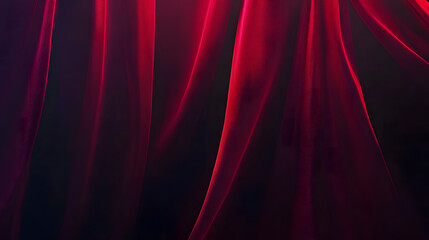 Fototapeta premium A cascade of radiant red light and energy flows gently across the space, creating a mesmerizing visual effect.