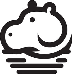 hippo minimalist logo