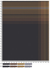 Plaid fabric pattern, blue, brown, cream, seamless for textiles, and for designing clothes, skirts or decorative fabrics. Vector illustration.