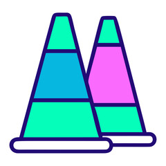 Traffic Cones Training Equipment Icon