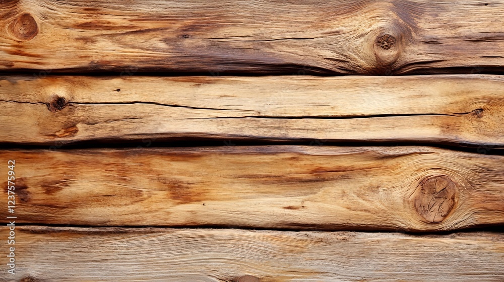 Aufkleber rustic wooden log texture in natural brown colors warm and earthy background for organic design conc