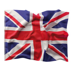 Fototapeta premium British flag waving in wind, showcasing vibrant colors and design