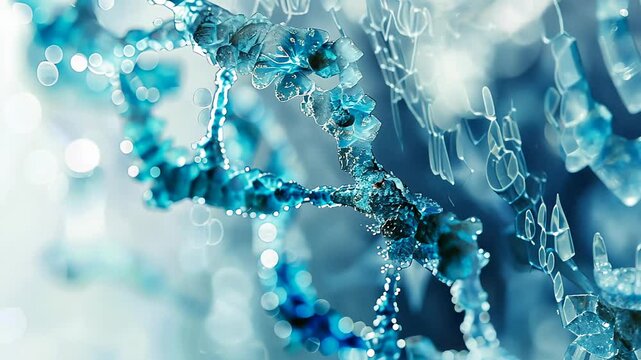 DNA double helix genetic material. Gene sequencing abstract design. Floating in space background, 
science, abstract, biology, biotechnology, molecular, health, genetic