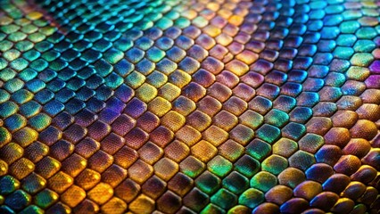 Snake skin with iridescent sheen, scaly texture, natural wonders