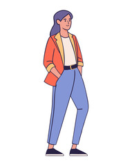 Stylish Teen Girl Standing Pose