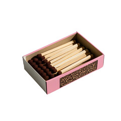 Matchbox wooden matches brown tips