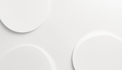Minimalistic white circles on a smooth background for elegant designs and copy space