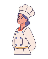 Female Chef Cartoon Character