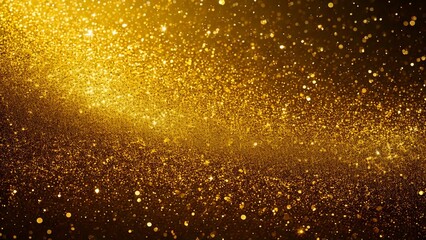 魔法のようなキラキラ背景素材 16:9サイズ AI生成素材 ゴールド