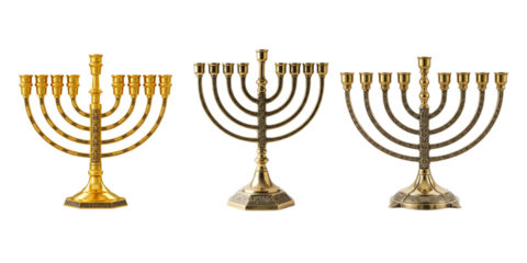  Hanukkah menorah on a transparent background