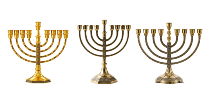  Hanukkah menorah on a transparent background
