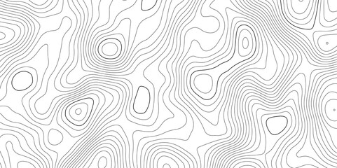 Abstract modern white and black topographic contour map wavy line, digital print terrain lines texture vector white background. 