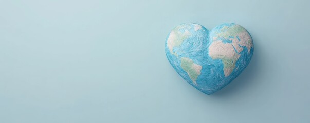 Heart-Shaped Globe Design Symbolizing Love for the Planet
