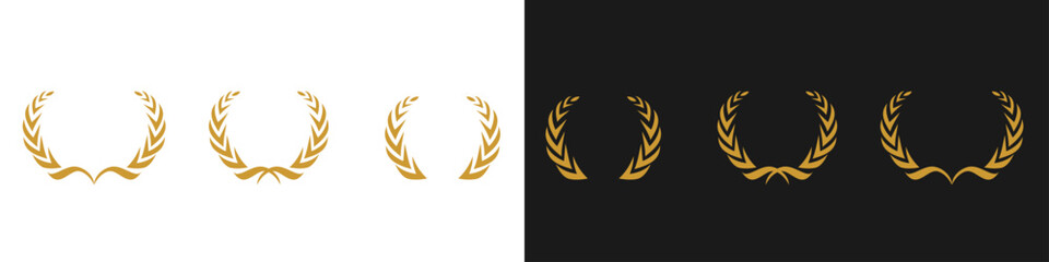 Obraz premium laurel vector logo design, icon, laurel symbol that can be edited according to your wishes 