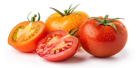 Fototapeta premium Fresh Tomatoes Isolated on a White Background