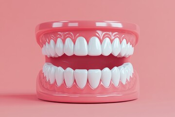Fototapeta premium Realistic Dental Model Demonstrating Healthy Teeth and Gums