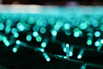 LEDイルミネーションのエメラルドの輝き