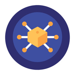 Blockchain Network Decentralized Nodes Icon