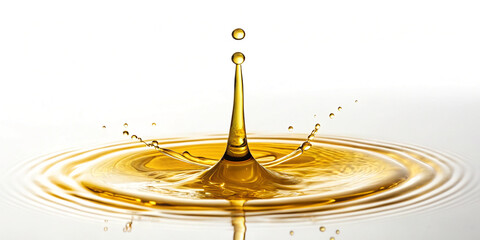Yellow Oil Isolated on a White Background for Culinary Use