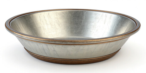 Zinc Coated Washbowl Isolated on a White Background for Kitchen Use