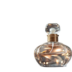 A bottle of perfume with a glass top
