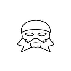 Carnival mask outline 