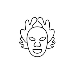 Carnival mask outline 