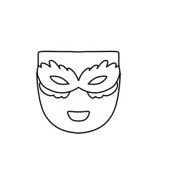 Carnival mask outline 