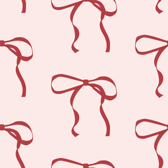 Cute seamless pattern with bows