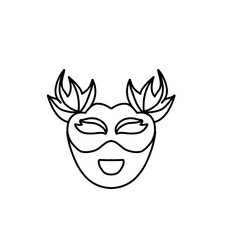 Carnival mask outline 