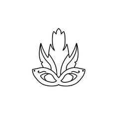 Carnival mask outline 