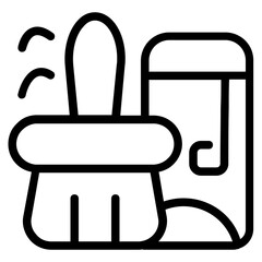 Grave Cleaning Line Icon