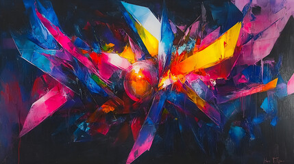 Vibrant abstract digital art