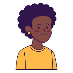 Smiling Girl Friendly Character Illustration