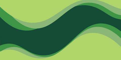 Abstract green wave background, Vector green line background curve element with white space for text and message design. EPS 10