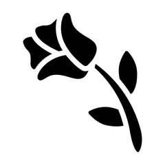 Flower Rose Solid Icon