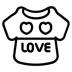 T Shirt Line Icon