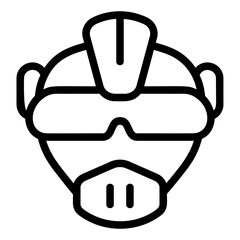 Helmet Line Icon