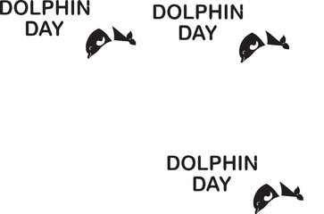 dolphin day vector silhoutte