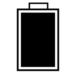 black silhouette full battery icon