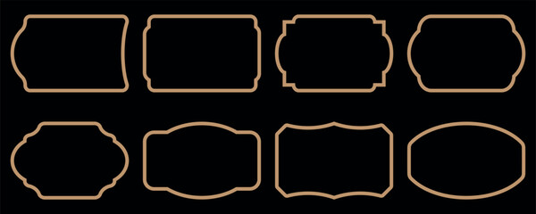  Islamic shape frames in Arabic Muslim design for Ramadan Kareem. Flat Style Vector Design of Islamic Shape Window silhouette design. 