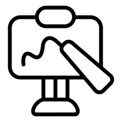 Smart Board Line Icon