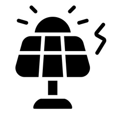 Solar Panel Solid Icon