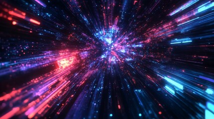 abstract digital background with glowing lines