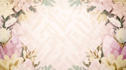 Pastel Floral Frame Springtime Elegant Design