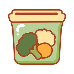 Biodegradable Food Container Icon