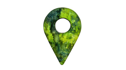 Green location pin showing position on transparent background