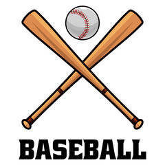 Basebal mascot, Emblem of baseball tournament on white background