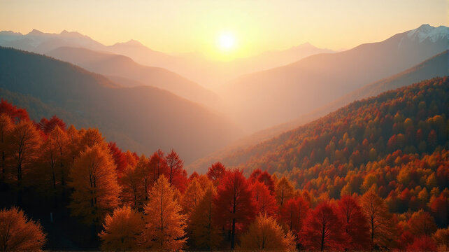 sunrise in the mountains