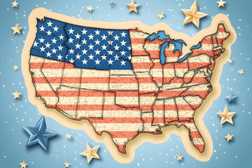 american flag and stars